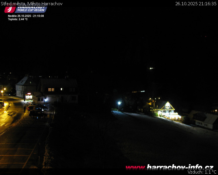 Město Harrachov - Střed města - 26.10.2025 v 21:16 Město Harrachov - Střed města - 26.10.2025 v 21:16