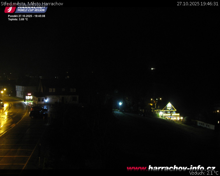 Město Harrachov - Střed města - 27.10.2025 v 19:46 Město Harrachov - Střed města - 27.10.2025 v 19:46