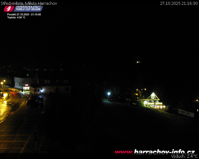 Město Harrachov - Střed města - 27.10.2025 v 21:16 Město Harrachov - Střed města - 27.10.2025 v 21:16