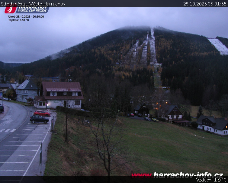 Město Harrachov - Střed města - 28.10.2025 v 06:31 Město Harrachov - Střed města - 28.10.2025 v 06:31