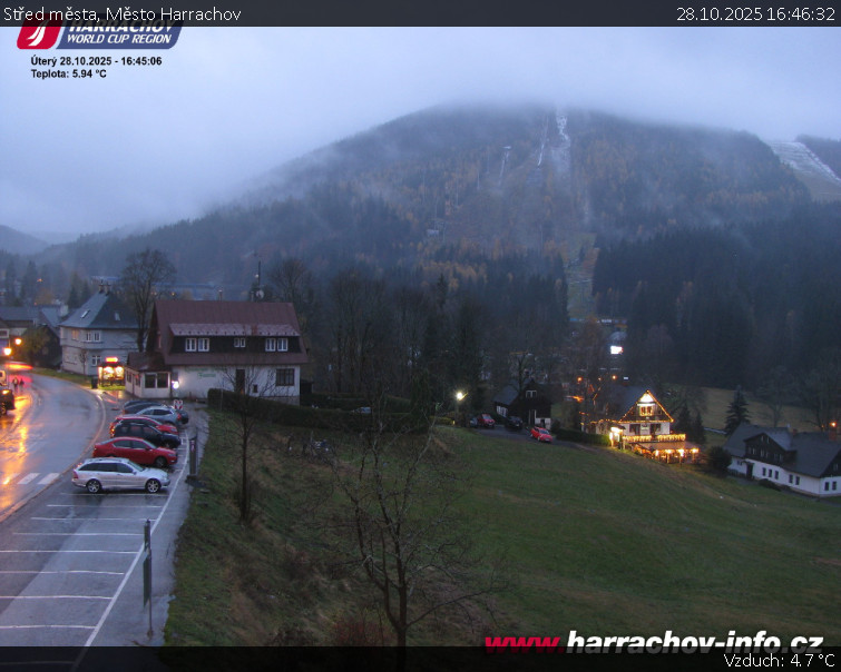 Město Harrachov - Střed města - 28.10.2025 v 16:46 Město Harrachov - Střed města - 28.10.2025 v 16:46