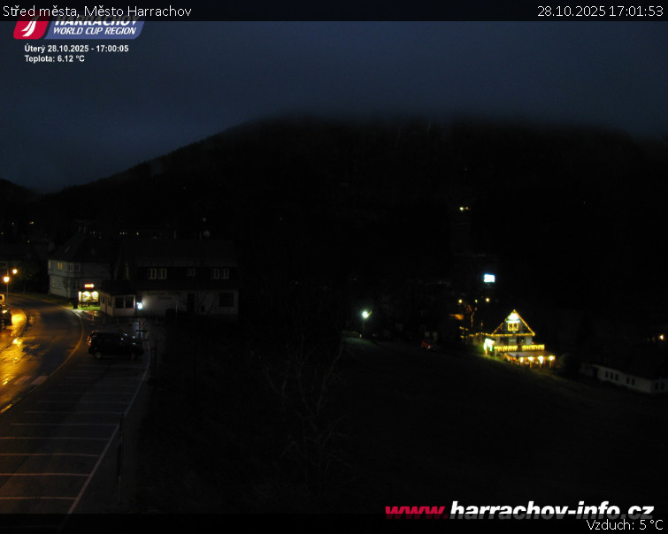 Město Harrachov - Střed města - 28.10.2025 v 17:01 Město Harrachov - Střed města - 28.10.2025 v 17:01