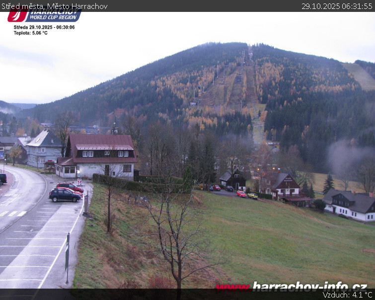 Město Harrachov - Střed města - 29.10.2025 v 06:31 Město Harrachov - Střed města - 29.10.2025 v 06:31