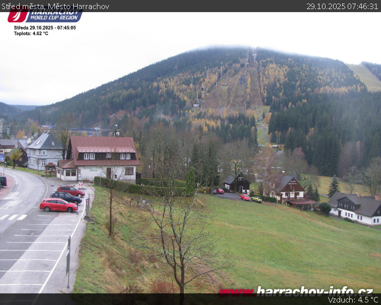 Město Harrachov - Střed města - 29.10.2025 v 07:46 Město Harrachov - Střed města - 29.10.2025 v 07:46