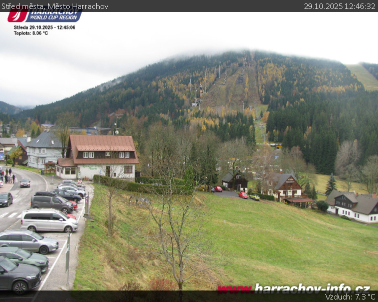 Město Harrachov - Střed města - 29.10.2025 v 12:46 Město Harrachov - Střed města - 29.10.2025 v 12:46