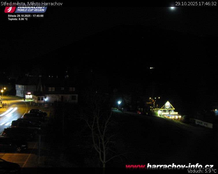 Město Harrachov - Střed města - 29.10.2025 v 17:46 Město Harrachov - Střed města - 29.10.2025 v 17:46