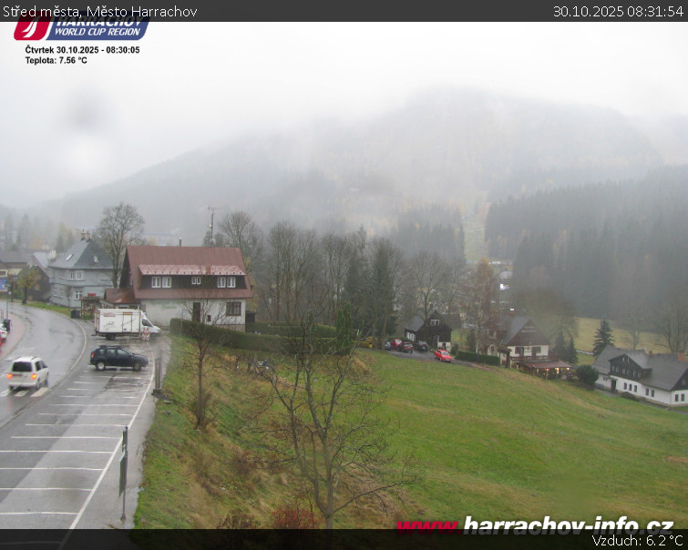 Město Harrachov - Střed města - 30.10.2025 v 08:31 Město Harrachov - Střed města - 30.10.2025 v 08:31