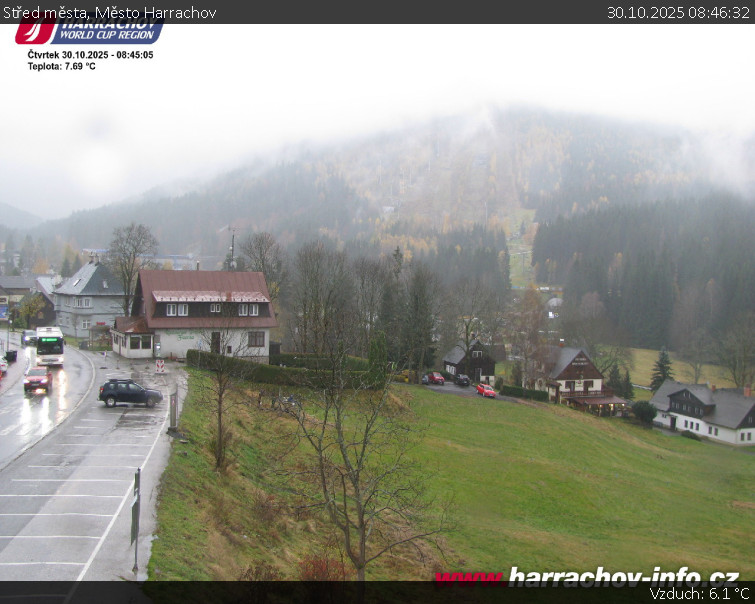 Město Harrachov - Střed města - 30.10.2025 v 08:46 Město Harrachov - Střed města - 30.10.2025 v 08:46