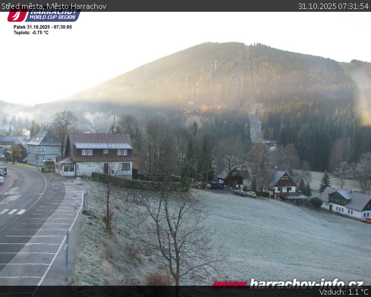 Město Harrachov - Střed města - 31.10.2025 v 07:31 Město Harrachov - Střed města - 31.10.2025 v 07:31
