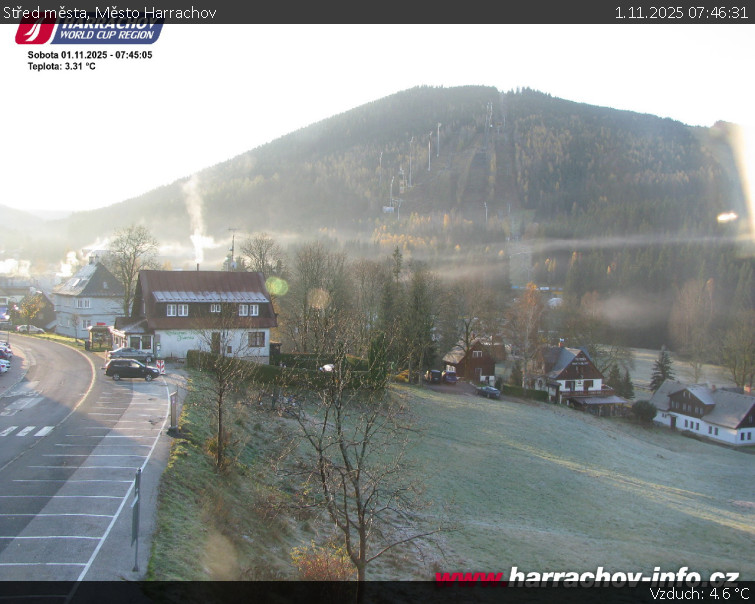 Město Harrachov - Střed města - 1.11.2025 v 07:46 Město Harrachov - Střed města - 1.11.2025 v 07:46