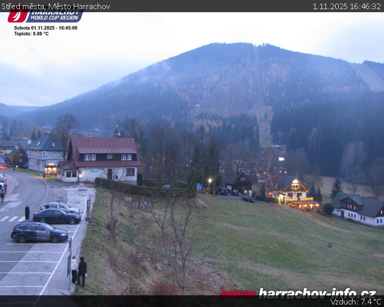 Město Harrachov - Střed města - 1.11.2025 v 16:46 Město Harrachov - Střed města - 1.11.2025 v 16:46