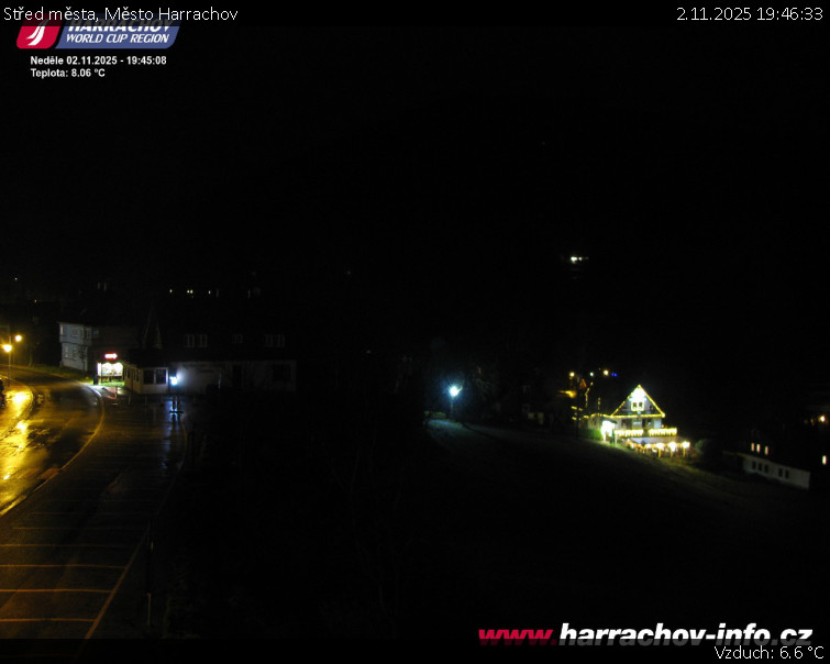 Město Harrachov - Střed města - 2.11.2025 v 19:46 Město Harrachov - Střed města - 2.11.2025 v 19:46