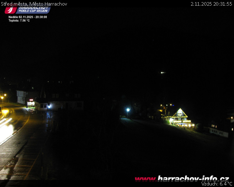 Město Harrachov - Střed města - 2.11.2025 v 20:31 Město Harrachov - Střed města - 2.11.2025 v 20:31