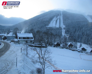 Město Harrachov - Střed města - 7.1.2026 v 08:16 Město Harrachov - Střed města - 7.1.2026 v 08:16