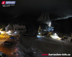 Město Harrachov - Střed města - 11.1.2026 v 19:16 Město Harrachov - Střed města - 11.1.2026 v 19:16