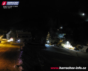 Město Harrachov - Střed města - 11.1.2026 v 21:01 Město Harrachov - Střed města - 11.1.2026 v 21:01