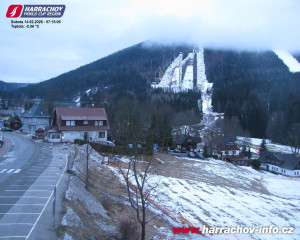 Město Harrachov - Střed města - 14.2.2026 v 07:17 Město Harrachov - Střed města - 14.2.2026 v 07:17