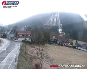 Město Harrachov - Střed města - 1.4.2026 v 06:47 Město Harrachov - Střed města - 1.4.2026 v 06:47