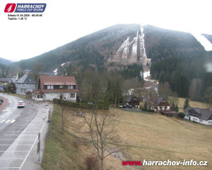 Město Harrachov - Střed města - 1.4.2026 v 08:02 Město Harrachov - Střed města - 1.4.2026 v 08:02