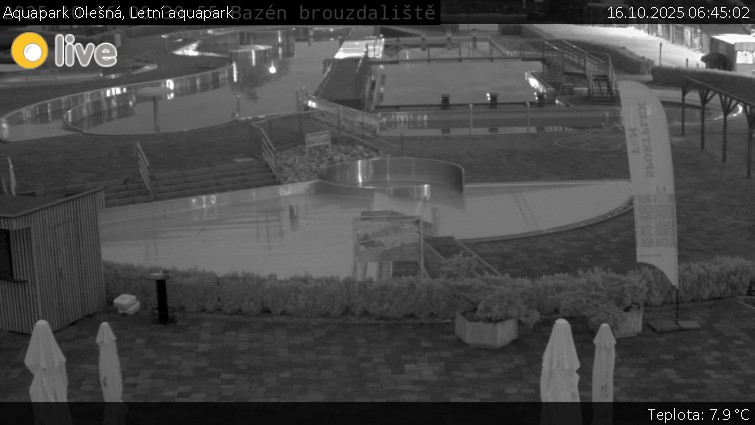 Aquapark Olešná - Letní aquapark - 16.10.2025 v 06:45 Aquapark Olešná - Letní aquapark - 16.10.2025 v 06:45