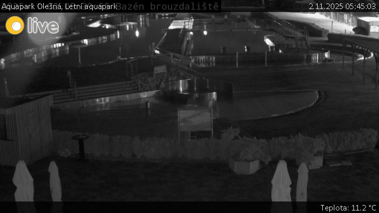 Aquapark Olešná - Letní aquapark - 2.11.2025 v 05:45 Aquapark Olešná - Letní aquapark - 2.11.2025 v 05:45