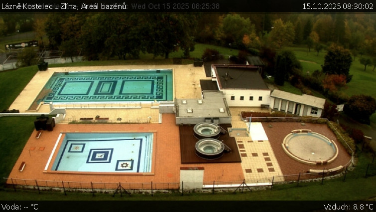Lázně Kostelec u Zlína - Areál bazénů - 15.10.2025 v 08:30 Lázně Kostelec u Zlína - Areál bazénů - 15.10.2025 v 08:30