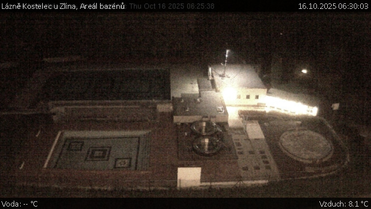 Lázně Kostelec u Zlína - Areál bazénů - 16.10.2025 v 06:30 Lázně Kostelec u Zlína - Areál bazénů - 16.10.2025 v 06:30