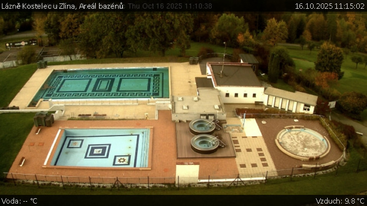 Lázně Kostelec u Zlína - Areál bazénů - 16.10.2025 v 11:15 Lázně Kostelec u Zlína - Areál bazénů - 16.10.2025 v 11:15