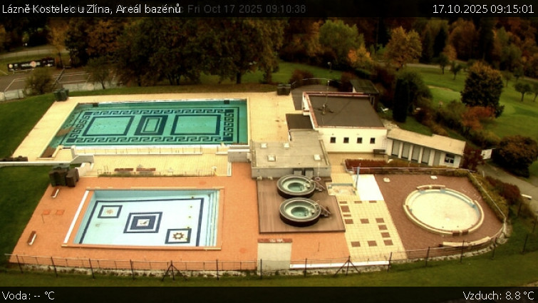 Lázně Kostelec u Zlína - Areál bazénů - 17.10.2025 v 09:15 Lázně Kostelec u Zlína - Areál bazénů - 17.10.2025 v 09:15