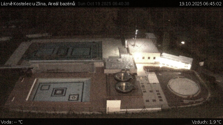 Lázně Kostelec u Zlína - Areál bazénů - 19.10.2025 v 06:45 Lázně Kostelec u Zlína - Areál bazénů - 19.10.2025 v 06:45