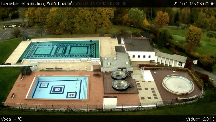 Lázně Kostelec u Zlína - Areál bazénů - 22.10.2025 v 08:00 Lázně Kostelec u Zlína - Areál bazénů - 22.10.2025 v 08:00