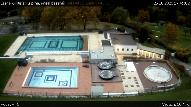 Lázně Kostelec u Zlína - Areál bazénů - 25.10.2025 v 17:45 Lázně Kostelec u Zlína - Areál bazénů - 25.10.2025 v 17:45