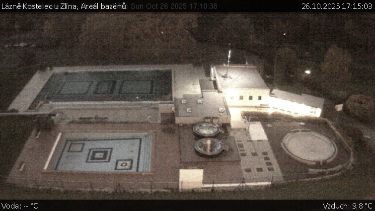 Lázně Kostelec u Zlína - Areál bazénů - 26.10.2025 v 17:15 Lázně Kostelec u Zlína - Areál bazénů - 26.10.2025 v 17:15