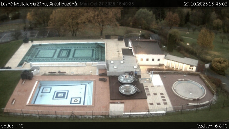 Lázně Kostelec u Zlína - Areál bazénů - 27.10.2025 v 16:45 Lázně Kostelec u Zlína - Areál bazénů - 27.10.2025 v 16:45