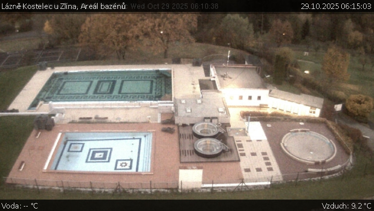 Lázně Kostelec u Zlína - Areál bazénů - 29.10.2025 v 06:15 Lázně Kostelec u Zlína - Areál bazénů - 29.10.2025 v 06:15
