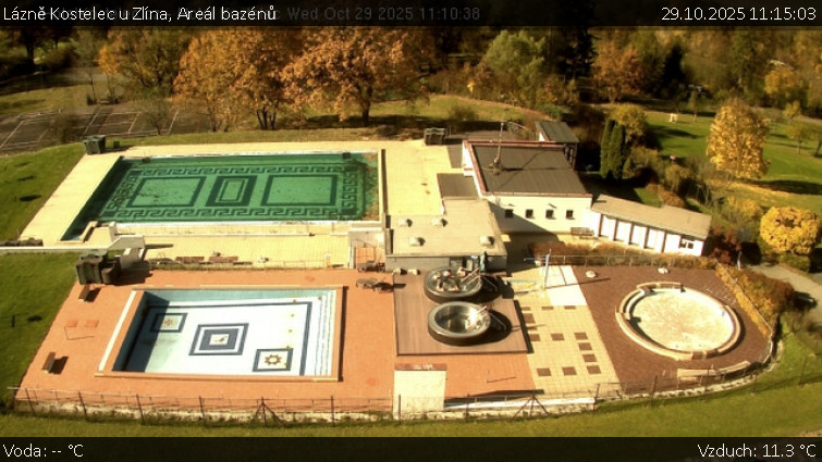 Lázně Kostelec u Zlína - Areál bazénů - 29.10.2025 v 11:15 Lázně Kostelec u Zlína - Areál bazénů - 29.10.2025 v 11:15