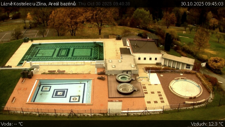 Lázně Kostelec u Zlína - Areál bazénů - 30.10.2025 v 09:45 Lázně Kostelec u Zlína - Areál bazénů - 30.10.2025 v 09:45