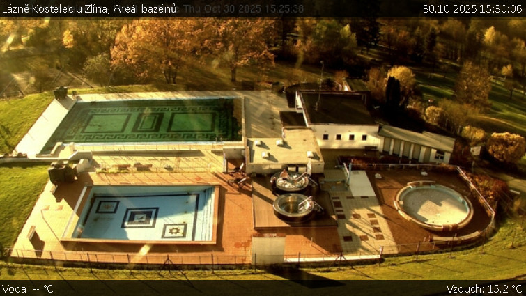 Lázně Kostelec u Zlína - Areál bazénů - 30.10.2025 v 15:30 Lázně Kostelec u Zlína - Areál bazénů - 30.10.2025 v 15:30