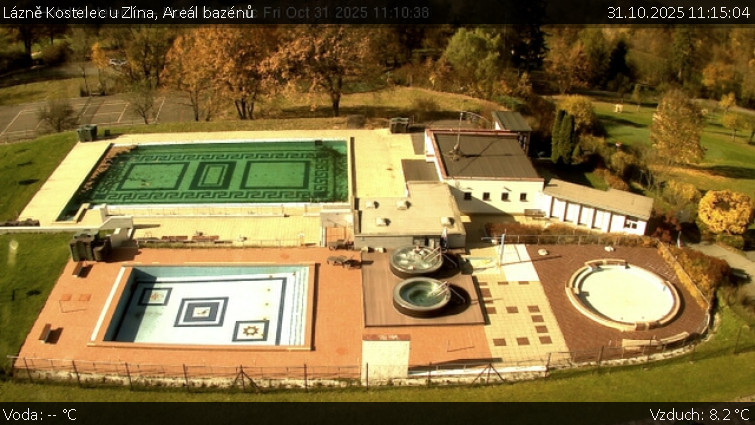 Lázně Kostelec u Zlína - Areál bazénů - 31.10.2025 v 11:15 Lázně Kostelec u Zlína - Areál bazénů - 31.10.2025 v 11:15