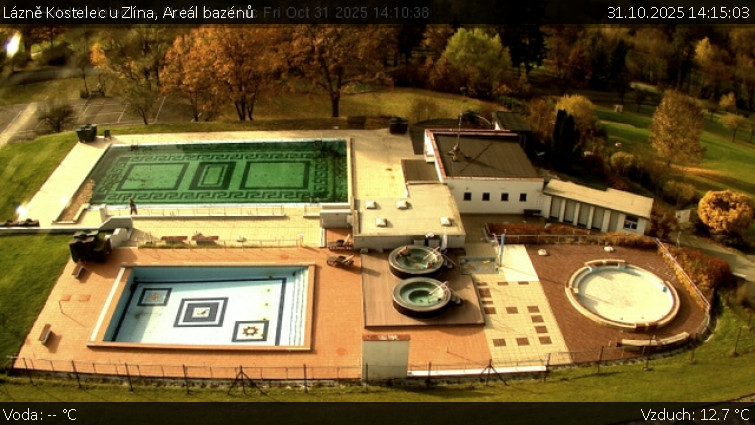 Lázně Kostelec u Zlína - Areál bazénů - 31.10.2025 v 14:15 Lázně Kostelec u Zlína - Areál bazénů - 31.10.2025 v 14:15
