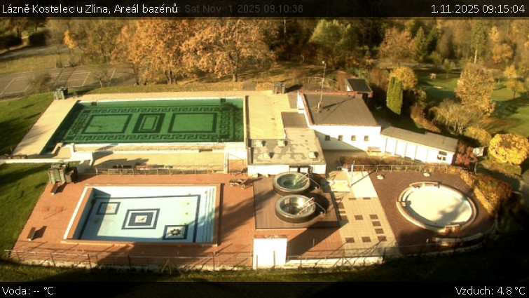 Lázně Kostelec u Zlína - Areál bazénů - 1.11.2025 v 09:15 Lázně Kostelec u Zlína - Areál bazénů - 1.11.2025 v 09:15