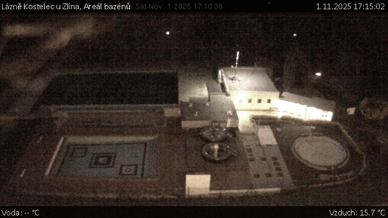 Lázně Kostelec u Zlína - Areál bazénů - 1.11.2025 v 17:15 Lázně Kostelec u Zlína - Areál bazénů - 1.11.2025 v 17:15