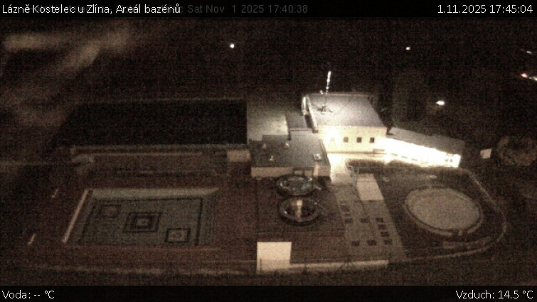 Lázně Kostelec u Zlína - Areál bazénů - 1.11.2025 v 17:45 Lázně Kostelec u Zlína - Areál bazénů - 1.11.2025 v 17:45