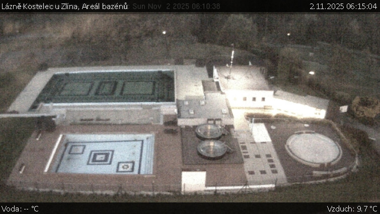 Lázně Kostelec u Zlína - Areál bazénů - 2.11.2025 v 06:15 Lázně Kostelec u Zlína - Areál bazénů - 2.11.2025 v 06:15