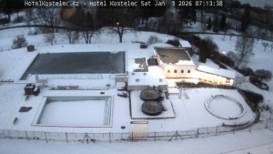 Lázně Kostelec u Zlína - Areál bazénů - 3.1.2026 v 07:15 Lázně Kostelec u Zlína - Areál bazénů - 3.1.2026 v 07:15