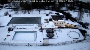 Lázně Kostelec u Zlína - Areál bazénů - 3.1.2026 v 07:30 Lázně Kostelec u Zlína - Areál bazénů - 3.1.2026 v 07:30