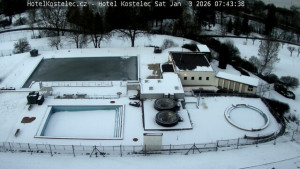 Lázně Kostelec u Zlína - Areál bazénů - 3.1.2026 v 07:45 Lázně Kostelec u Zlína - Areál bazénů - 3.1.2026 v 07:45