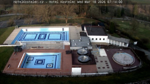 Lázně Kostelec u Zlína - Areál bazénů - 18.3.2026 v 07:15 Lázně Kostelec u Zlína - Areál bazénů - 18.3.2026 v 07:15