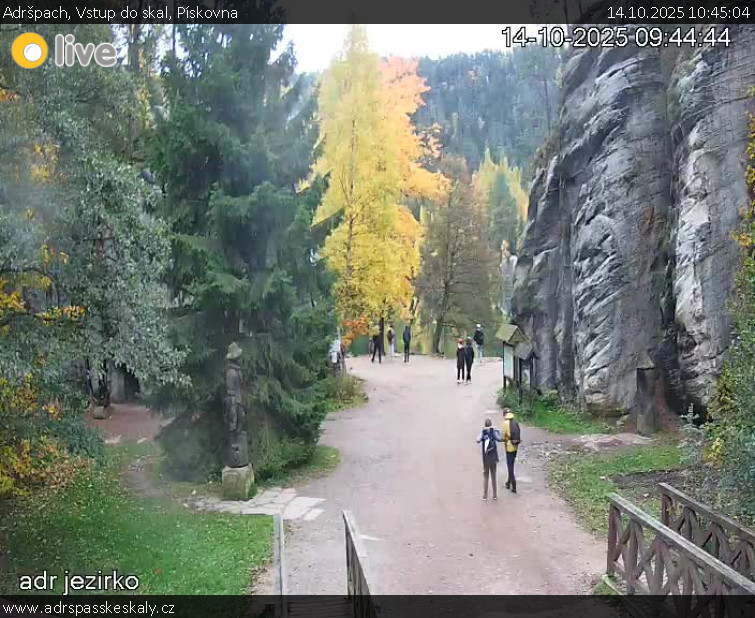 Adršpach - Vstup do skal, Pískovna - 14.10.2025 v 10:45 Adršpach - Vstup do skal, Pískovna - 14.10.2025 v 10:45