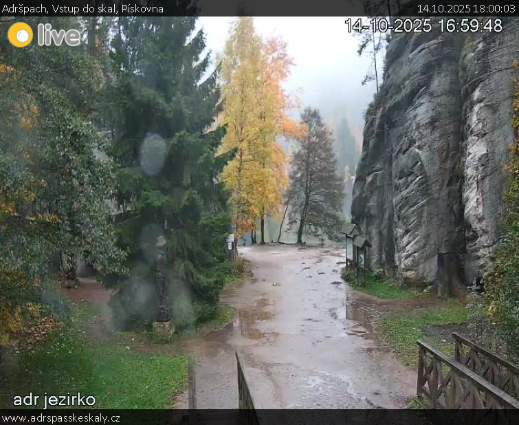 Adršpach - Vstup do skal, Pískovna - 14.10.2025 v 18:00 Adršpach - Vstup do skal, Pískovna - 14.10.2025 v 18:00